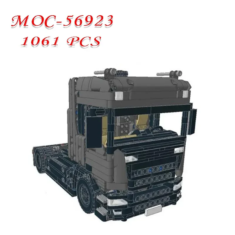 Classic Semi-trailer Truck Self-locking Building Block Model Building Puzzle Birthday Christmas Toy Gift Ornaments MOC-56923