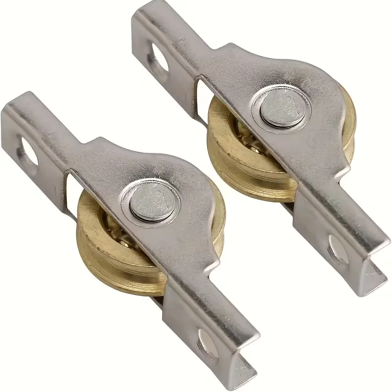 

4pcs Door Window Pulley Roller Sliding Door Track Roller Wheel Wardrobe Cabinet Furniture Door Pulley Hardware Replacement