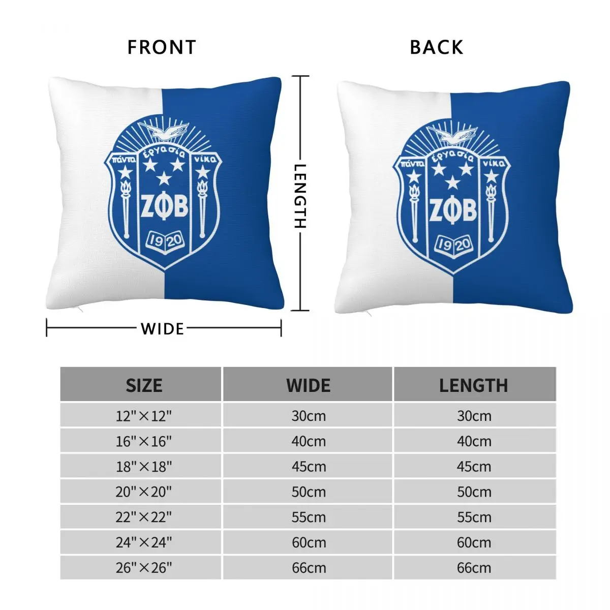 ساحة رمي غطاء وسادة ، وسادة يغطي ، المخدة لغرفة ، أريكة ، الأريكة ، السرير ، زيتا فاي بيتا ، ZPB نادي نسائي ، ديكور المنزل ، 2 حزمة #4