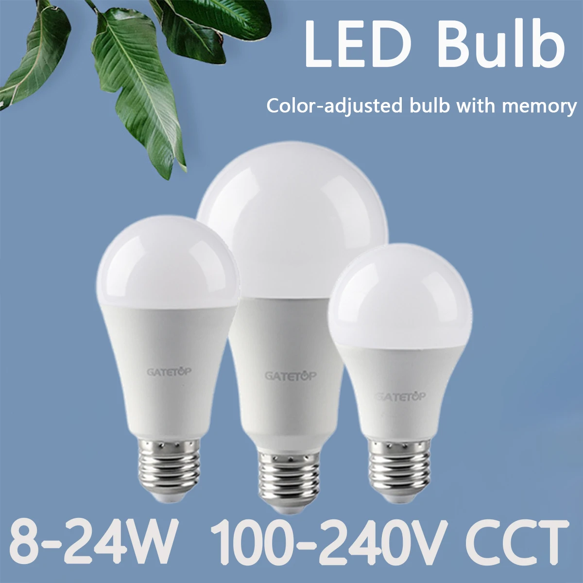 1-10PCS New Style LED Smart Bulb 3 Color-Adjusted with Memory  3000/4000/6000K 8W-24W AC100-240V B22 E27 for Lightning