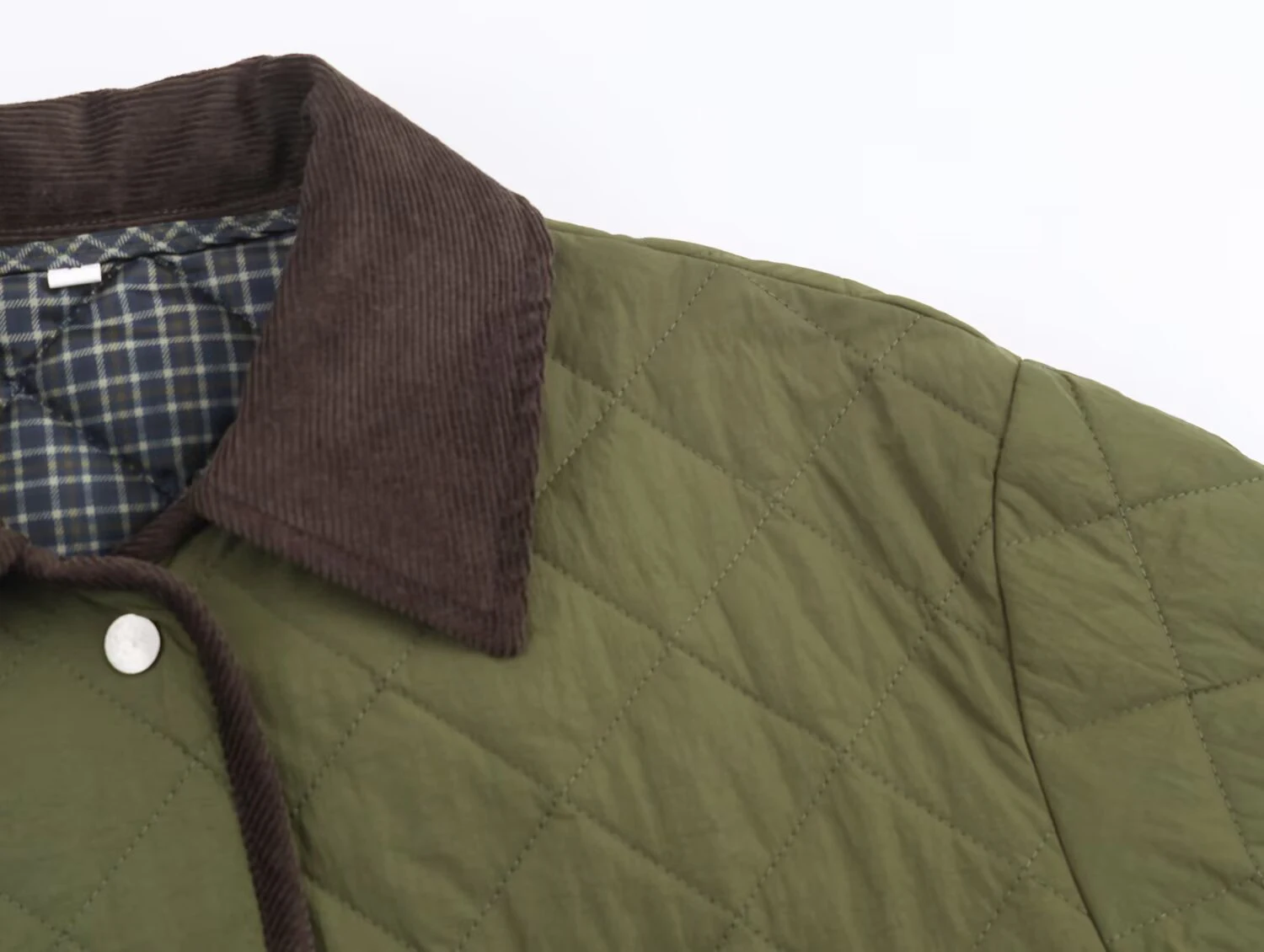 الأوروبية والأمريكية 2025 شتاء جديد المرأة ريترو فضفاض عادية سروال قصير مبطن النايلون كسول نمط طوق سترة #6