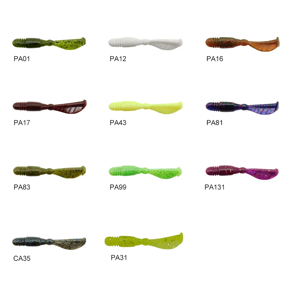 ESFISHING Fishing Lure TIG Shad 10pcs 70mm 2.6g Soft Lure leurre souple shad Pesca Jerkbait Pike Trout Carp Fishing Tackle