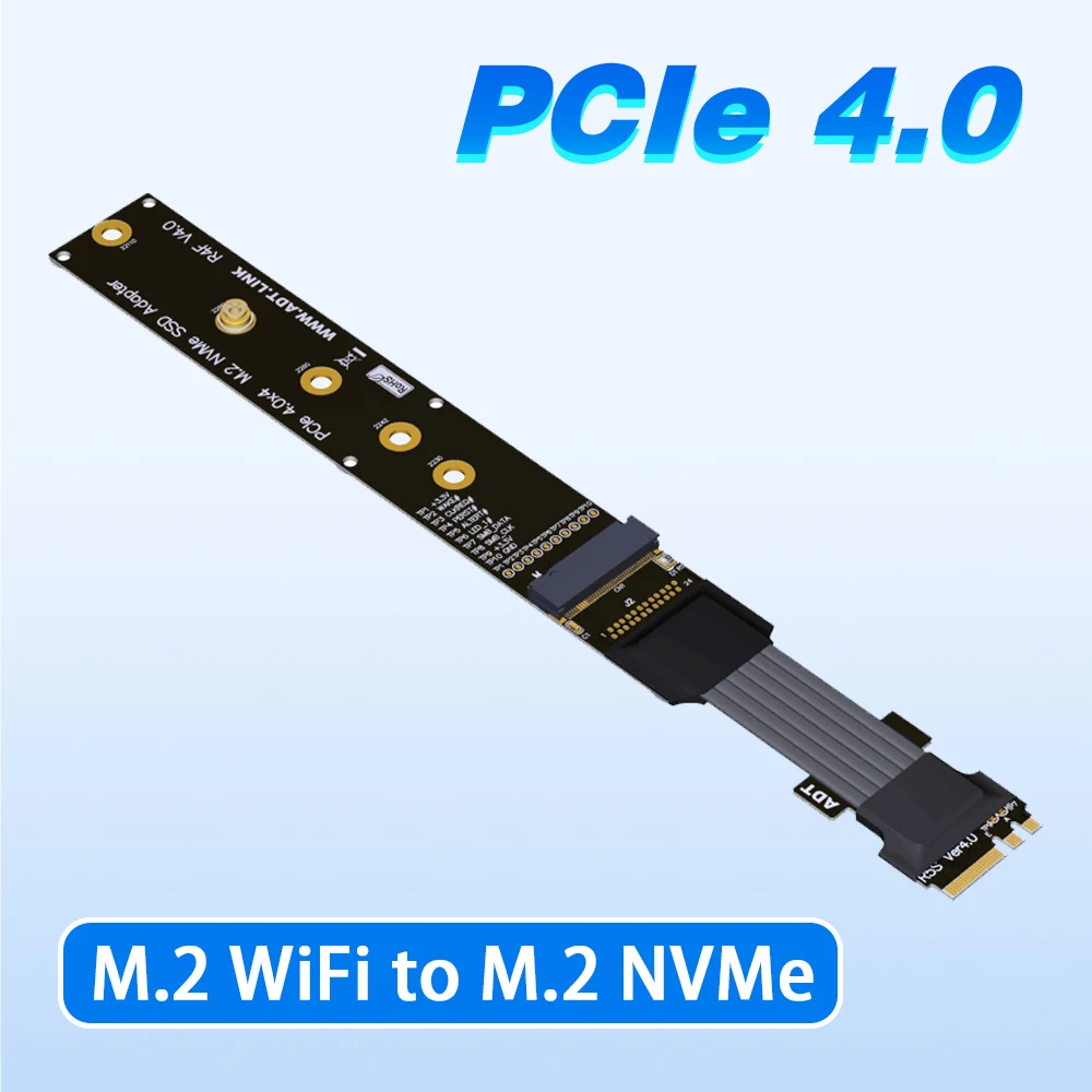 

M.2 WiFi A.E ключ для M.2 NVMe SSD удлинитель кабеля адаптер PCIe4.0 x1 полная скорость