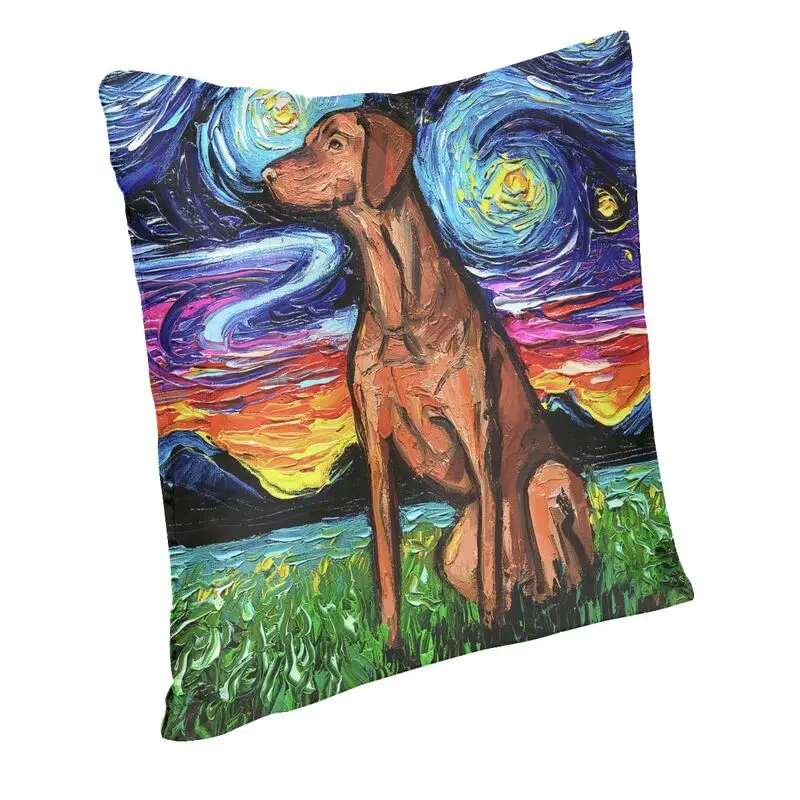 Vizsla Starry Night Luxury Throw Pillow Case Bedroom Decoration 3D Printing Pet Dog Lover Car Cushion Cover Zipper Pillowslip