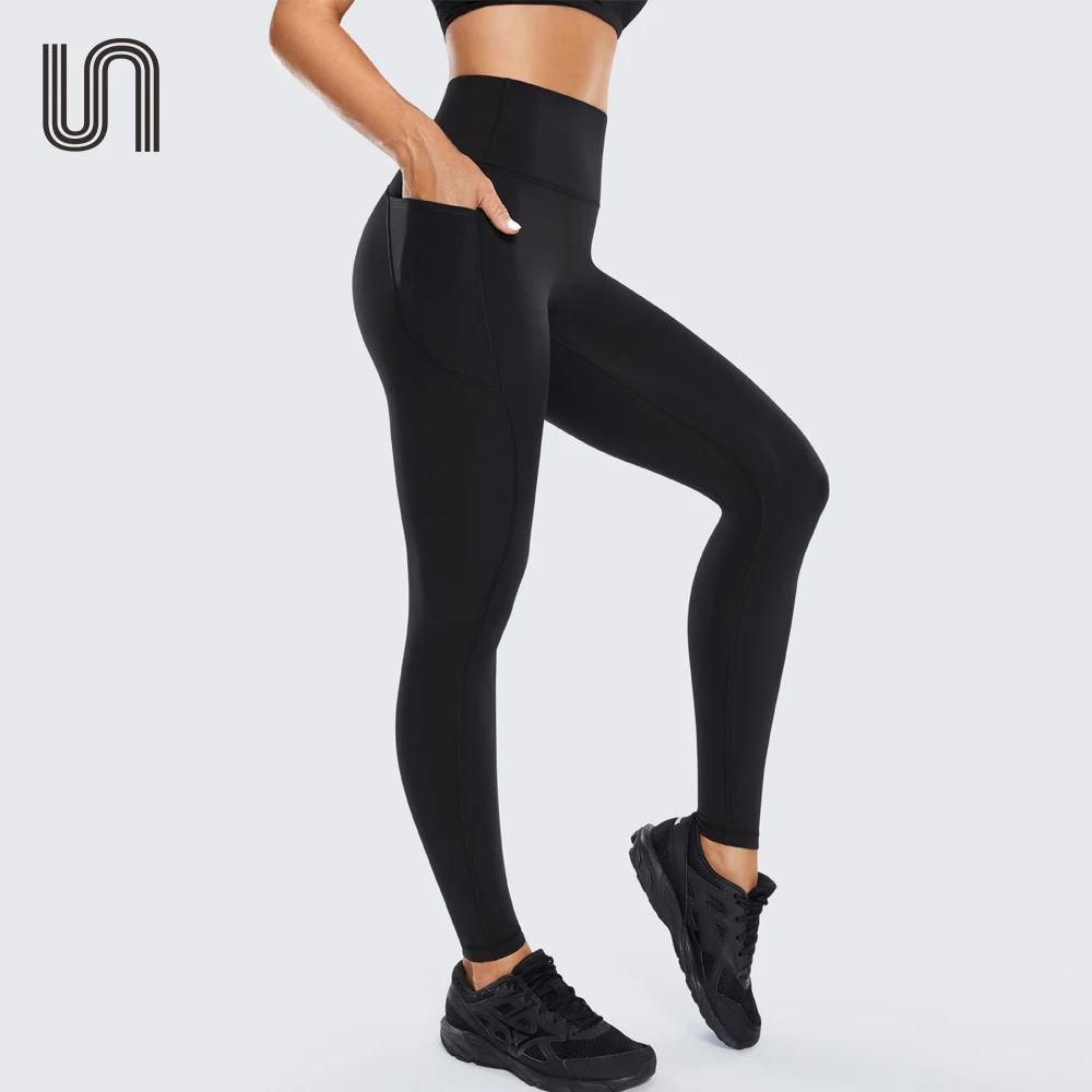 25 inches Women Workout Leggings Naked Feeling Cargo  High Waisted Athletic Yoga Pants Elastic Slim Sexy Trousers Hips Lifting