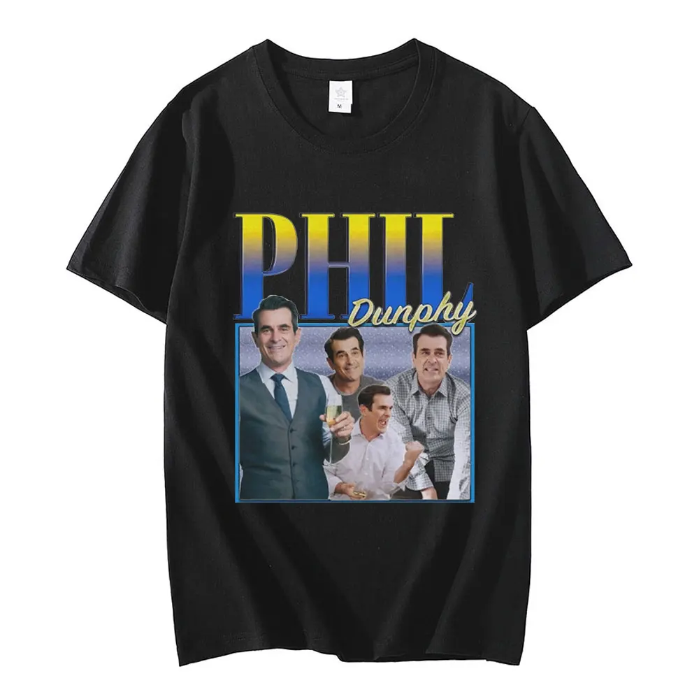 American TV Show Phil Dunphy Graphics Print T-shirts Oversize 100% Cotton Short Sleeve Tee Shirt Harajuku Streetwear Unisex Tops