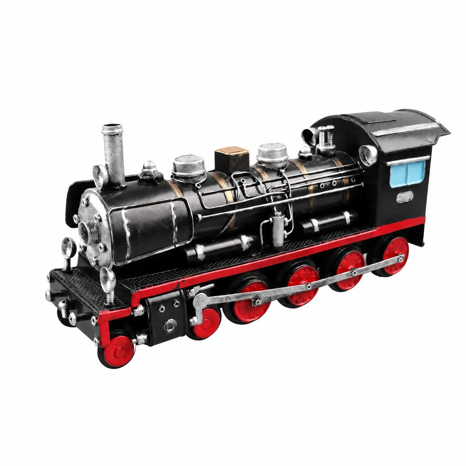 Vintage Steam Locomotive Model Hand-Finished Distressed Metal Locomotive Ornament Vintage Steam Train Model Retro