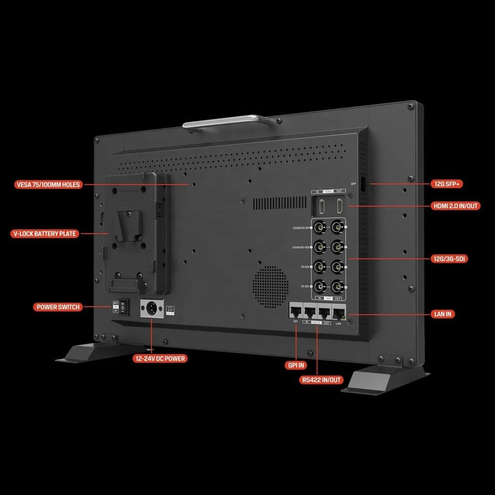 Lilliput Q15 NEW 15.6 Inch 4K Monitor with 12G SDI and 12G-SFP Fiber Optic and HDMI 2.0 input