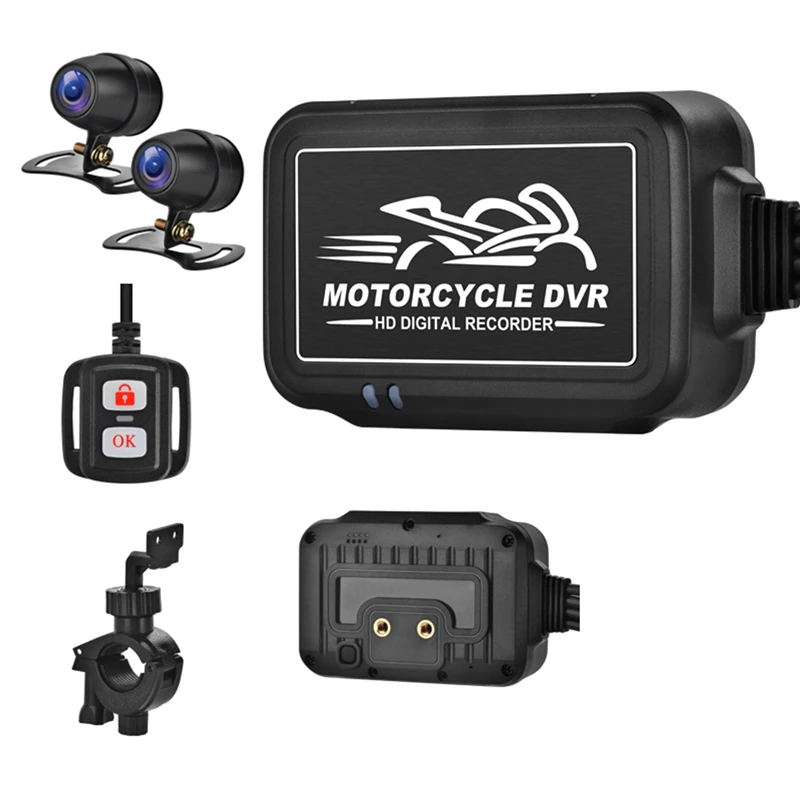 

Motorcycle Camera HD 1080P Dual Lens Motorbike Bike Video Recorder Waterproof Wifi Dash Cam