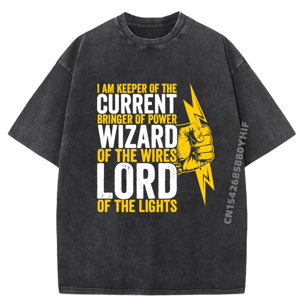 

Keeper Of The Current Bringer Tops Tees Special Printed Tshirt Gift Idea Cotton Washed Female T-shirts Men T Shirt