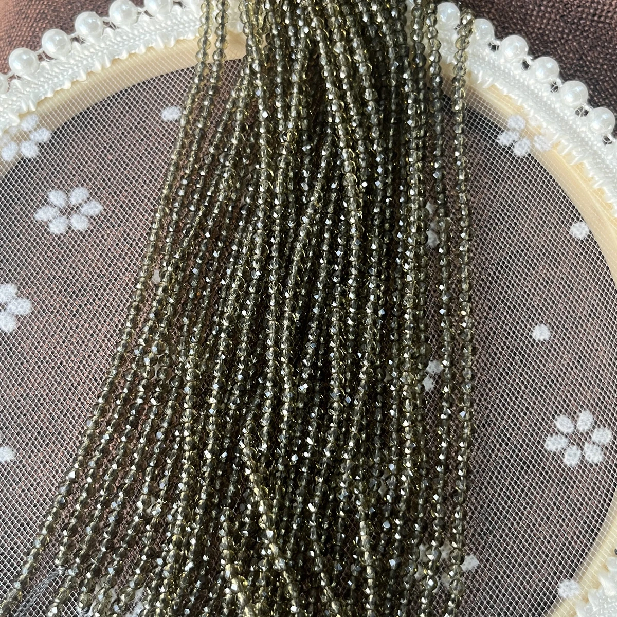 

10 strands 2/3mm Spinel Stone Beads Faceted Crystal Spacer Glass Beads for Jewelry Making Handicrafts Needlework DIY Accessories