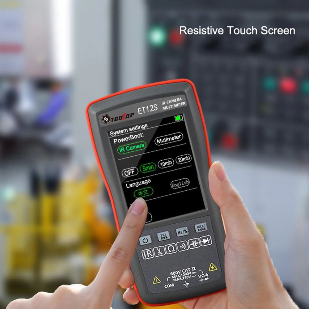 ET12S/ET11S 2In 1 multimetr kamera termowizyjna 2.8 Cal z ekranem dotykowym obwód elektryczny kontrola multimetru kamera termowizyjna