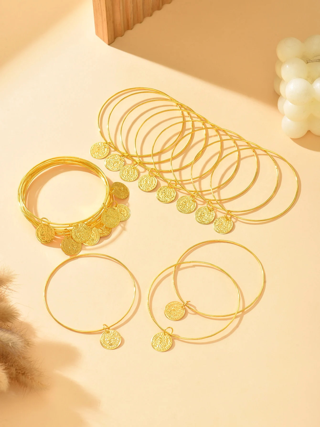 Ein Paar Ethnische Tanz-Accessoires - Indische Tanz-Performance-Kleidung - Armband Handring – Detail 4