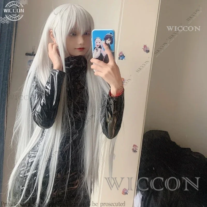 Gojo satoru cosplay traje peruca genderswap terno preto halloween anime vestido de festa para mulher meias role play sexy gojo satoru