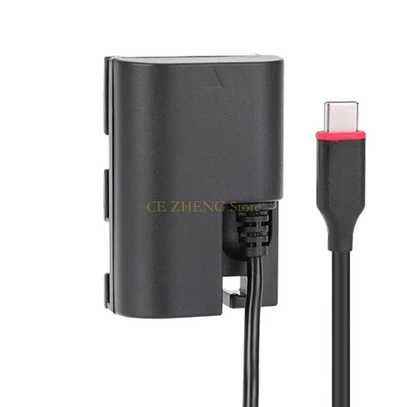 E56B Camera External Power Source Type-C to LPE6 DR-E6 Dummy Battery for 60D 70D