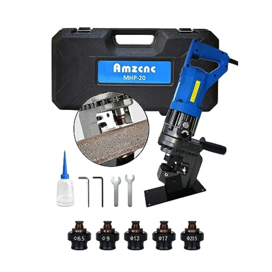 110V 1200W Hydraulic Hole Punch Electric Hydraulic Hole Punching Tool Angle Steel Punching Tool Hole Digger for Steel Plate Iro