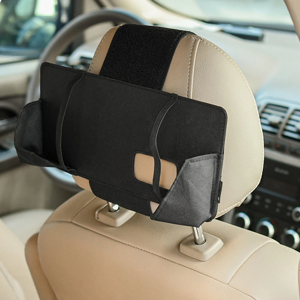 For Steam Deck Game Console Holder with Fixing Strap Car Back Seat Console Rack Nylon Headrest Holder Gaming Accessories 6