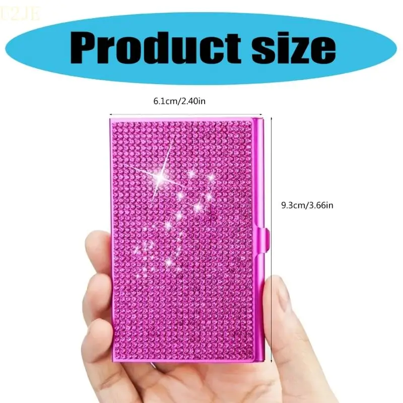 U2JE Rownestones Case Case Case Case Aluminum сплав карты Card Card Организаторы визитной карточки 93x61 мм для мужчин женщин