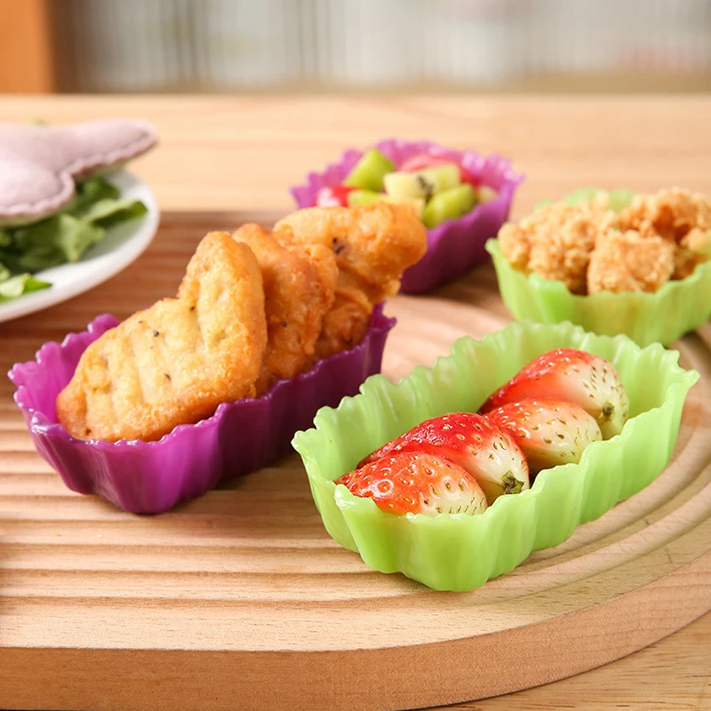 1pc Bento Divider Cup Easy Clean Reusable Cake Mold Dessert Sushi Separate Storage Food Lunch Box Liner Accessories