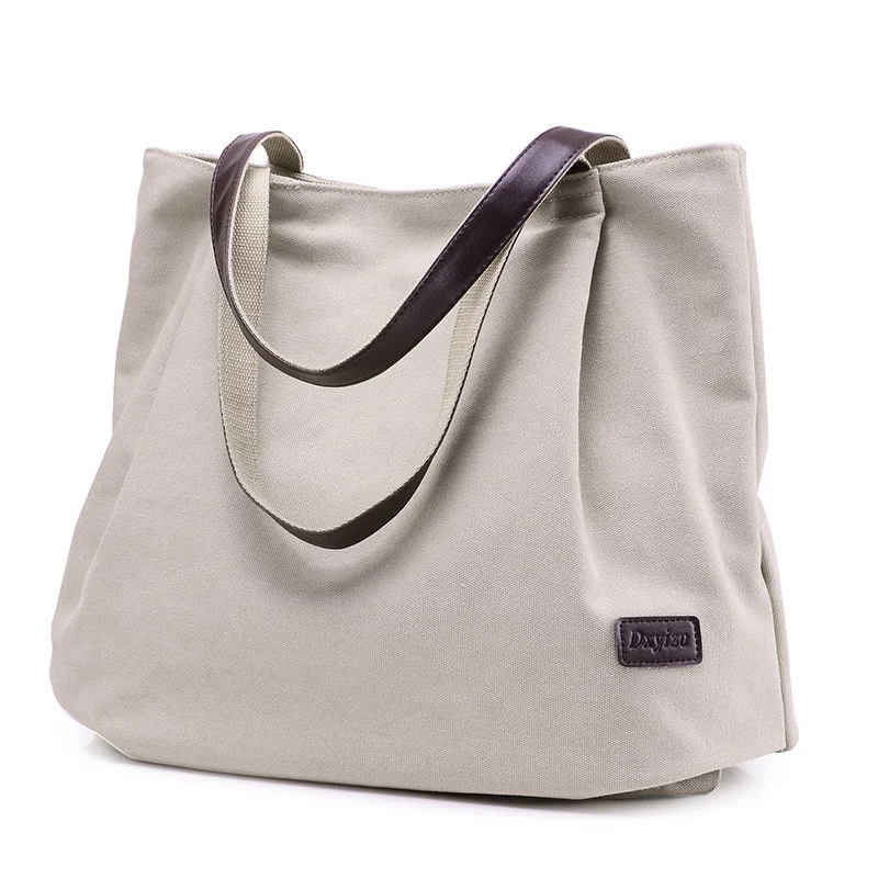 

Women's Bag Casual Canvas Tote Large-capacity Korean Version Fashion Simple and Versatile Shoulder s Lady Classic Handbag