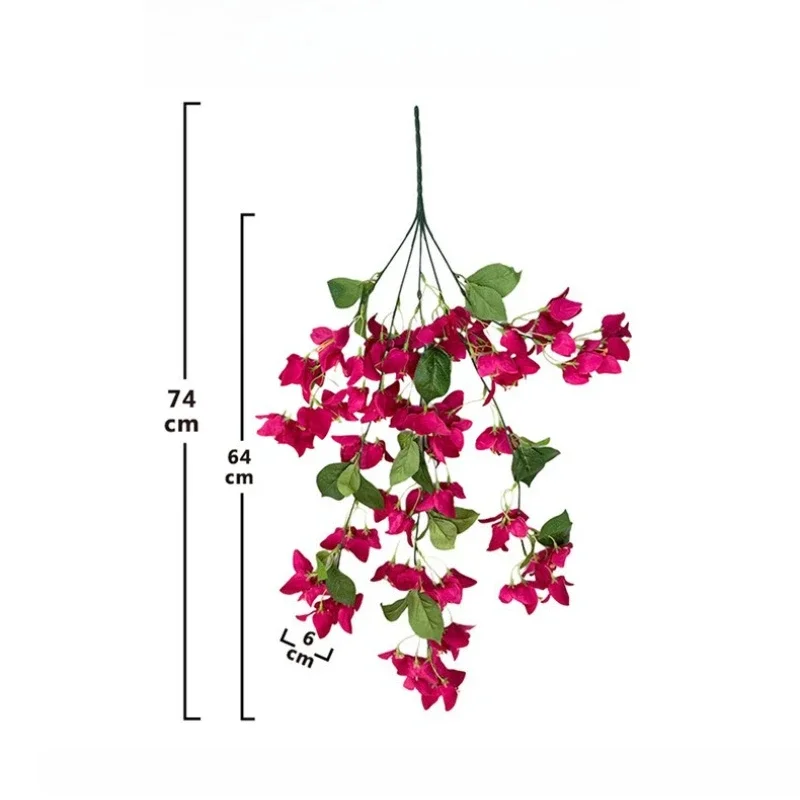 6 Stück Simulationsblumen Seiden-Bougainvillea Wanddekoration Hotel-Dekor Künstliche Blaue Bougainvillea Hallendekoration – Detail 1
