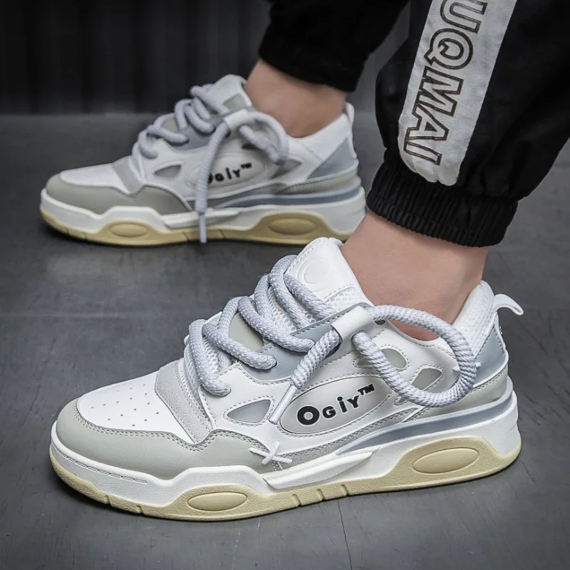 

Sneakers for Men Anti Slip Comfort Platform Sneakers Men's Breathable Casual Leather Sneakers Run Tennis Shoes Zapatillas Hombre