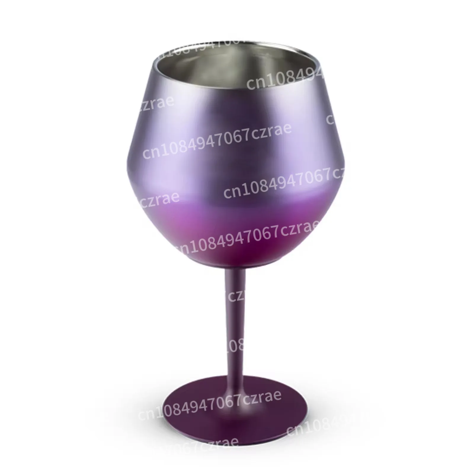 

Double 304 stainless steel removable goblet gradual change cold glass cocktail champagne glass
