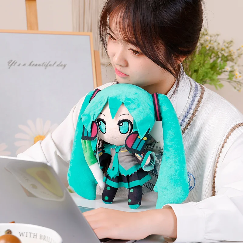 New Miku Fufu Plush Toys Anime Original SEGA Hatsune Miku Kawaii Stuffed Dolls Package Pendant Toys Brooch Kids Xmas Gifts