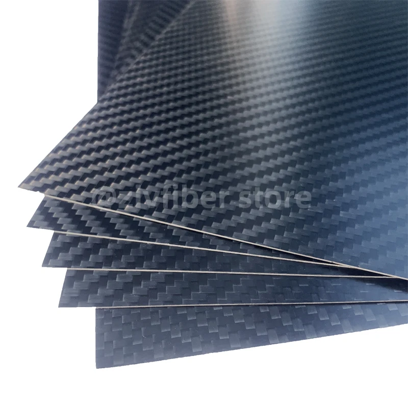 3pcs/lot 50mm X 50 mm3K Matt Surface Carbon Plate Panel Sheets High Composite Hardness Material Carbon Fiber Board 0.5-5MM