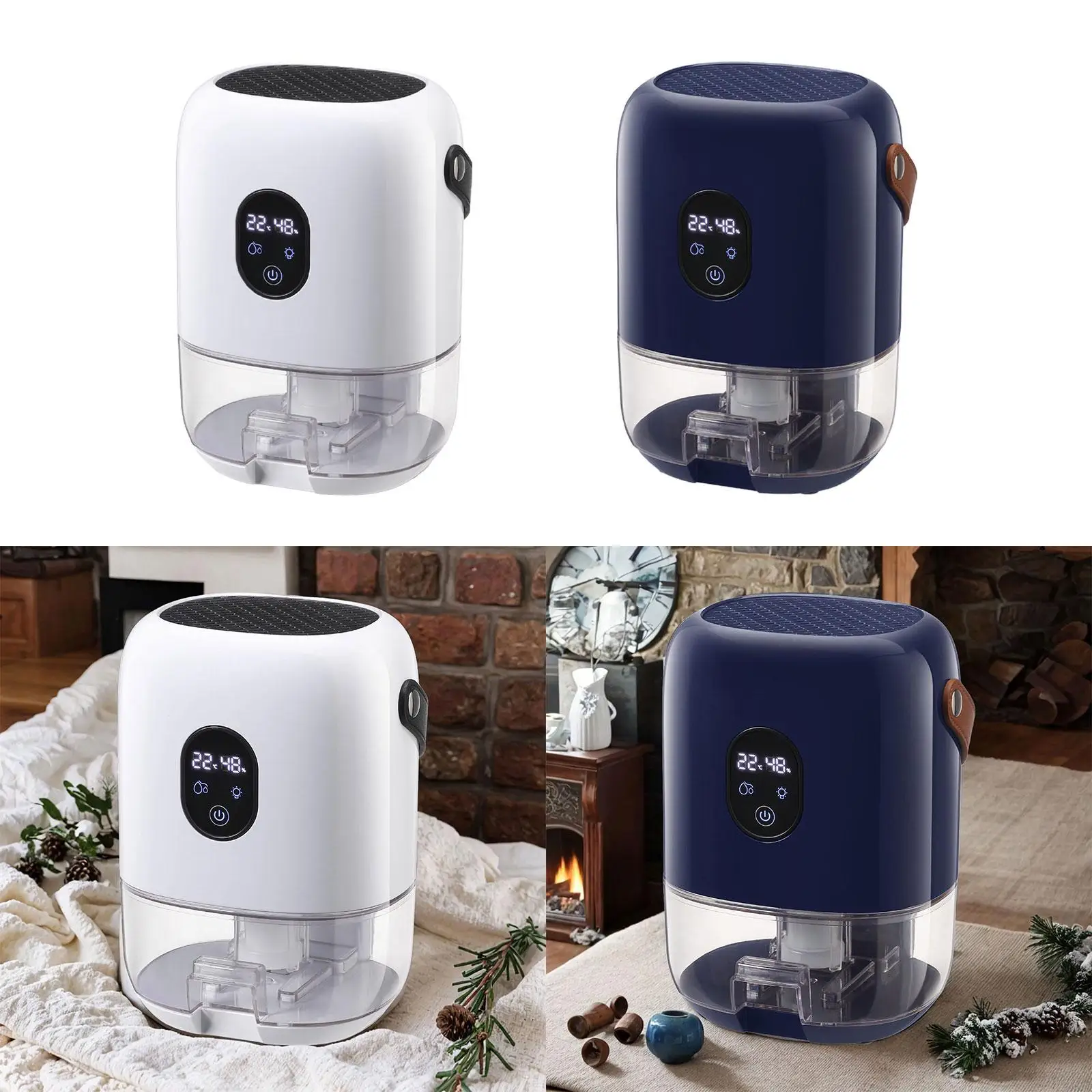 Mini Electric Dehumidifier Quiet Auto Shut Off Air Dryer Garage Portable Dehumidifier for Home Car Wardrobe Closet