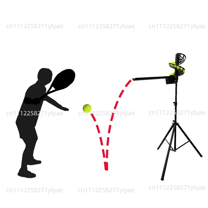 Ball Launcher Tennis Ball Machine Adjustable Height Automatic Swing Ball Machine