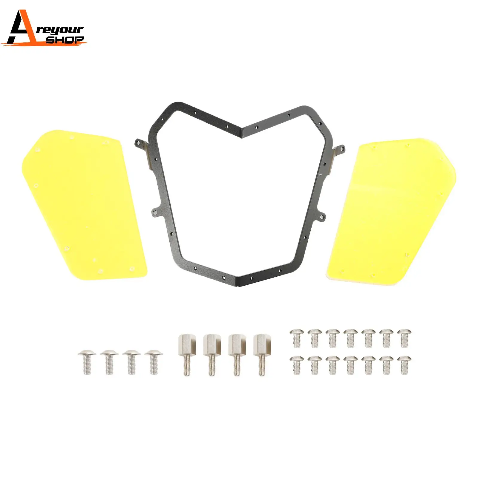 Front Headlight Guard Shield Cover Acrylic Protector Fit for Yamaha Tenere 700 19-23