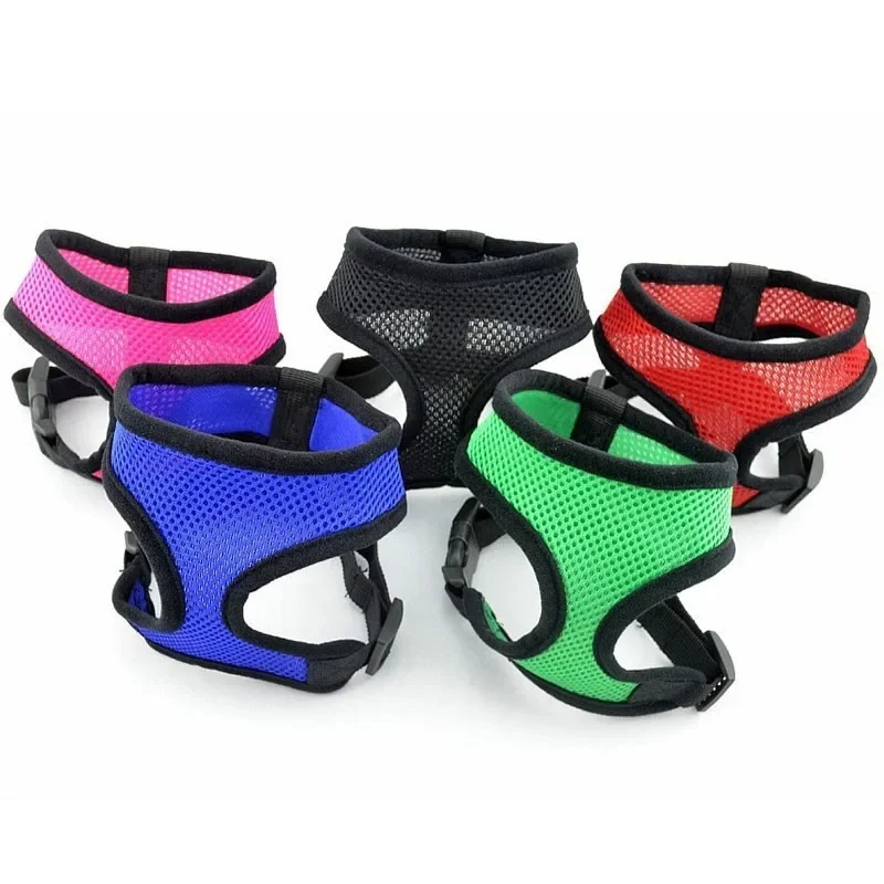 New Dog Harness Vest Adjustable Soft Breathable Dog Supply Nylon Mesh Vest Harness DIY Small Animal Puppy Collar Cat Chest Strap