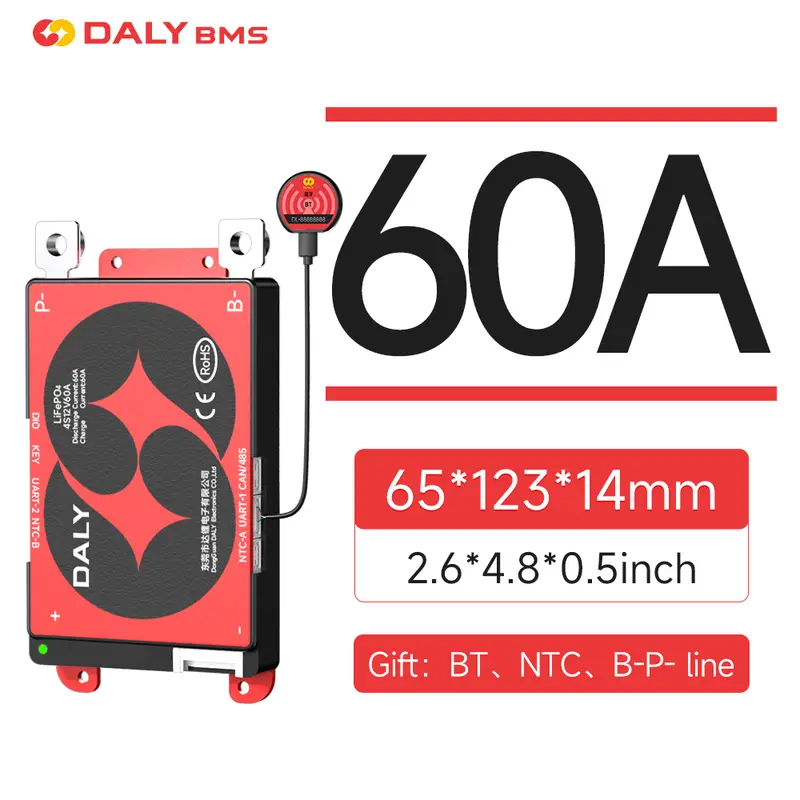 Daly BMS Smart BMS LiFePo4 4S 12V BMS 8S 24S 72V 48V 16S 40A 60A 100A 150A 200A 250A 300A 3.7V Li-Ion BMS 7S 13S 14S 3.2V BMS - Image 11