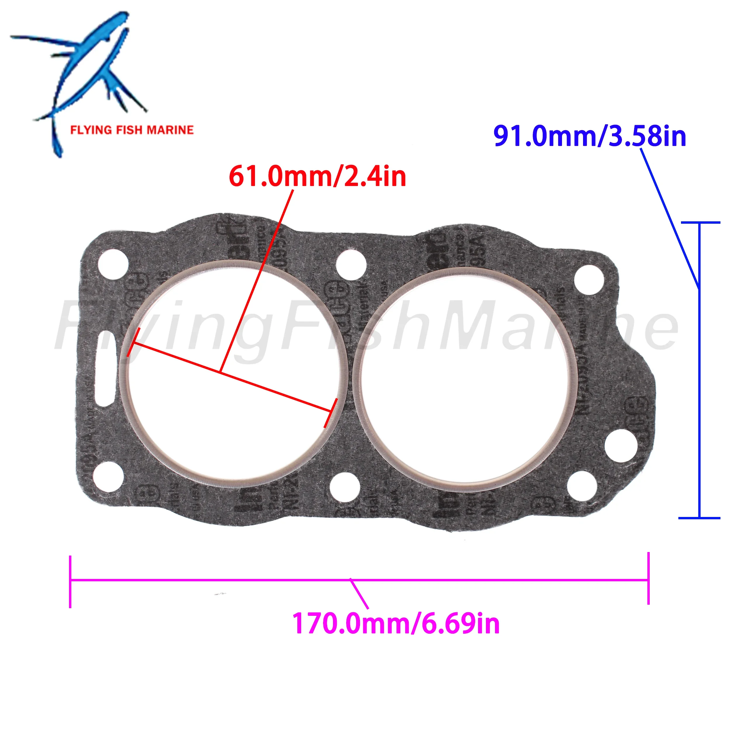 Outboard Motor 330818 320533 318914 0777389 18-2963 Cylinder Head Gasket for Evinrude Johnson OMC BRP 9.9HP 10HP 14HP 15HP