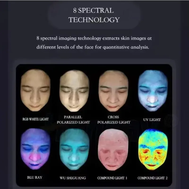 신형 휴대용 얼굴 스캐너 기계 피부 분석기 3D 전문 비트모지 피부 분석 기계 2024