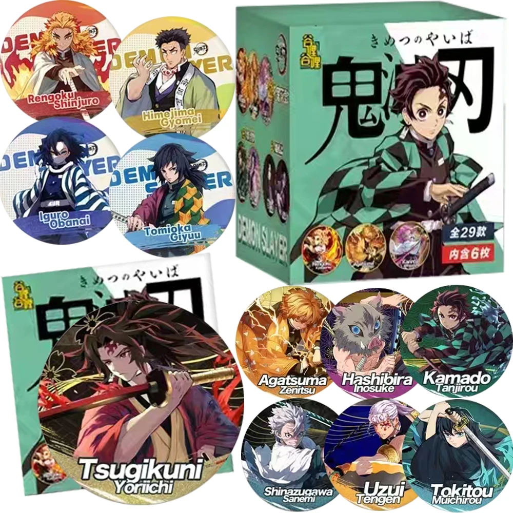 

Demon Slayer Round Brooch ACG Decoration Popular Anime Hot Blooded Battle Characters Handsome and Cool Badge Collection Kid Gift