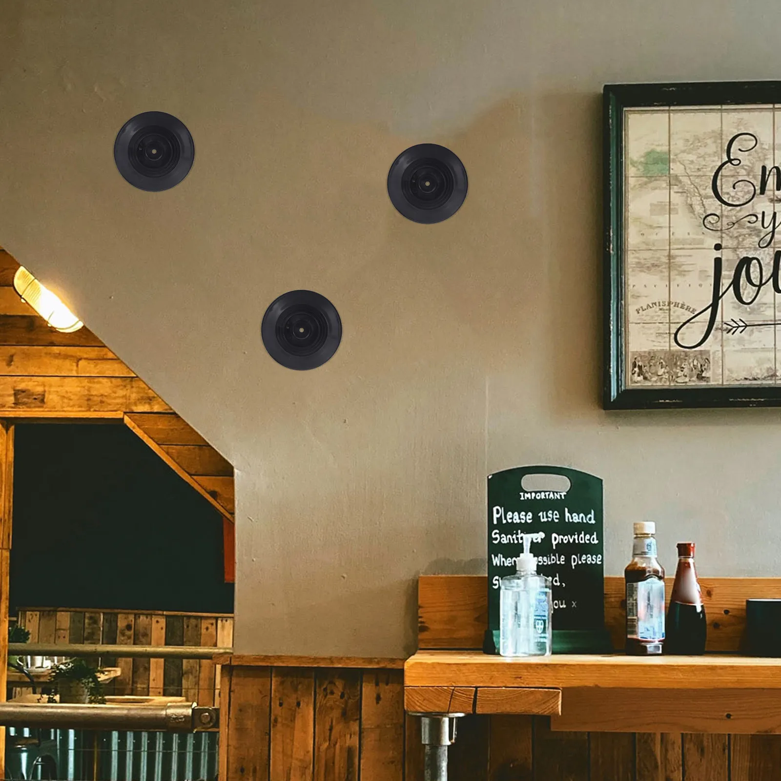 6Pcs Vinyl Records Wall Decor Retro Vintage Style Plastic Record Wall Ornaments for Cafe Home Disco Party Decoration