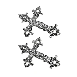 Catholic for Shape Hairpins All-match Gothic Alloy Clips Headdress Antique Silver Hair Clip for Kids Bangs Hold Pr