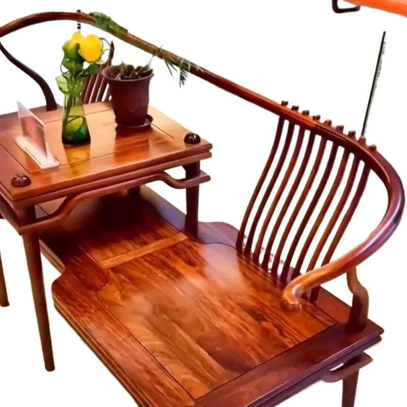 

Ebony Arhat bed new Chinese-style small apartment sofa tea table chair combination Zen solid wood homestay chaise longue