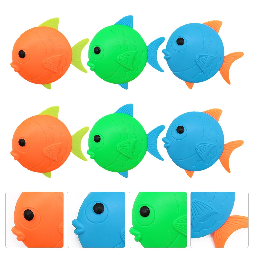 6 Pcs Childrens Toys Diving Fish Pool for Kids Swimming Sinking Underwater Children's