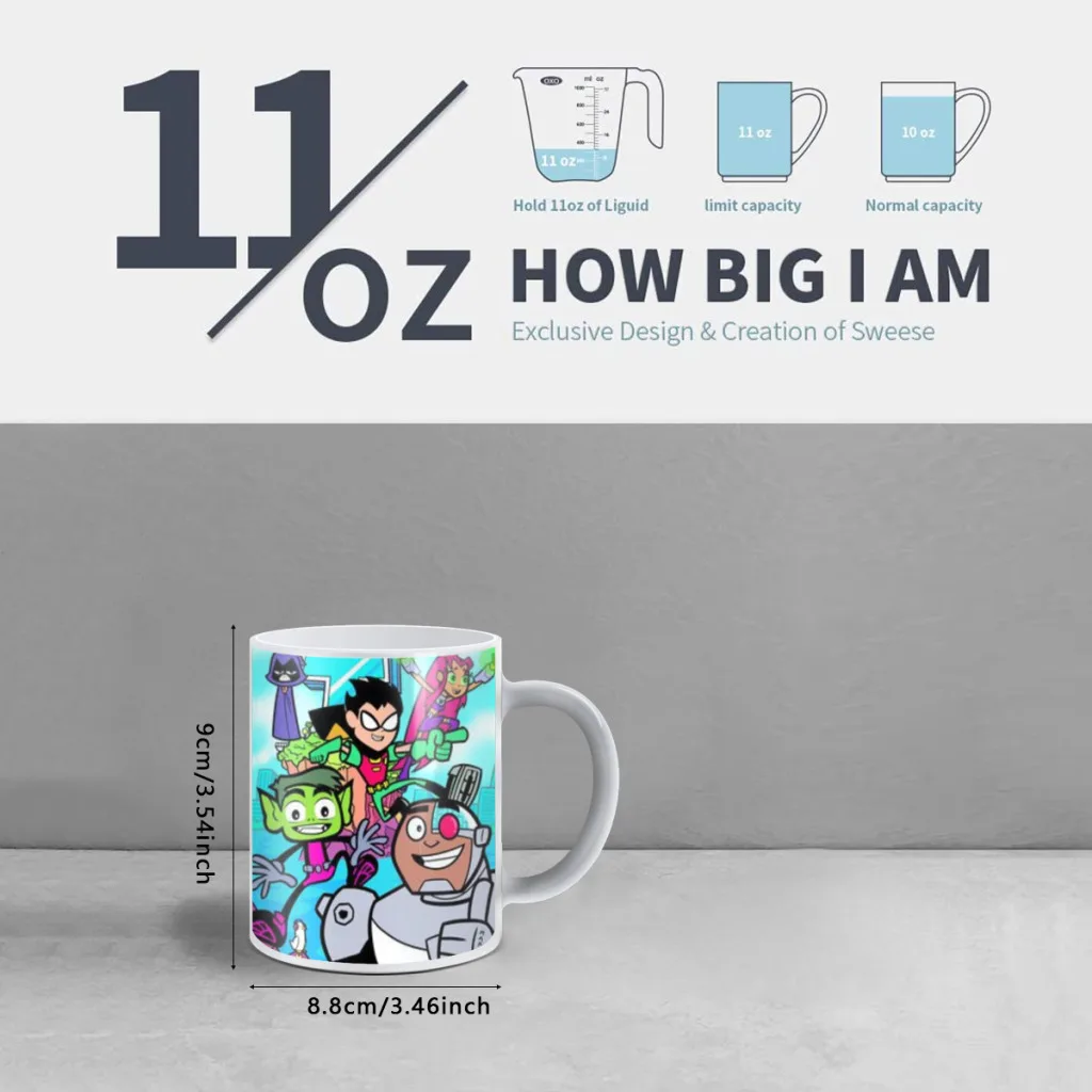 Cartoon T-TEEN-TITAN G-GO Free shipping Mug Changing Color Ceramic Coffee Mugs Magic Tea Cup Best Gift