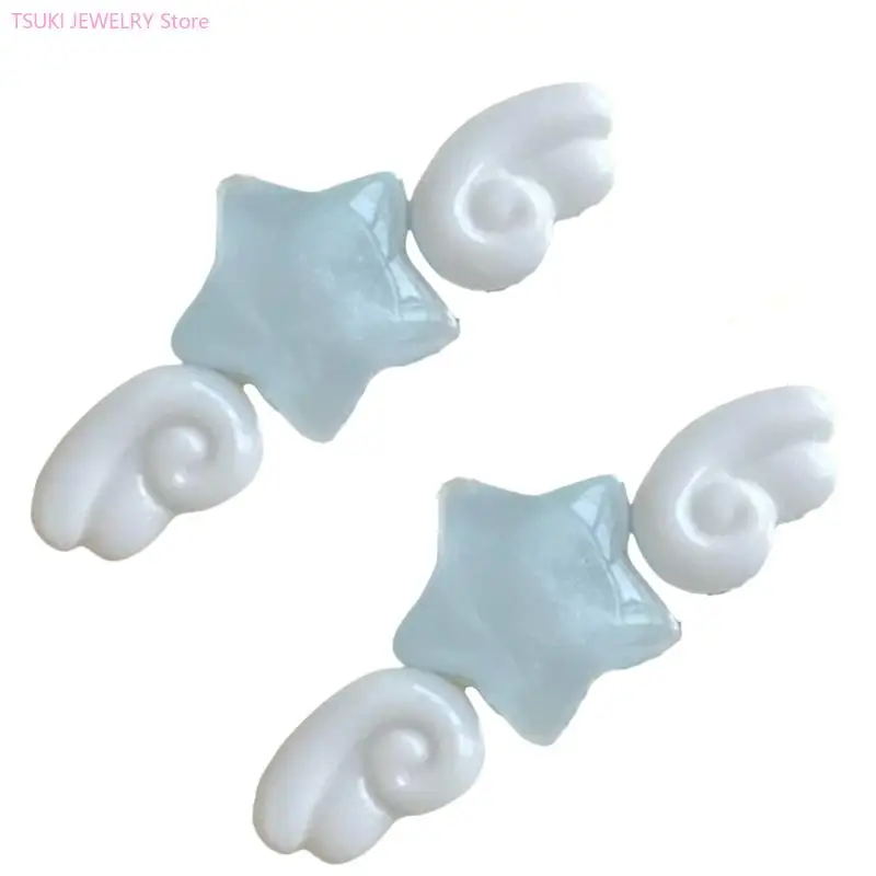 62KE Adorable Duckbill Star Wing Hair Clip Teens Girls Hairpins For Thin Hair Spring Summer Styling With Soft Wing