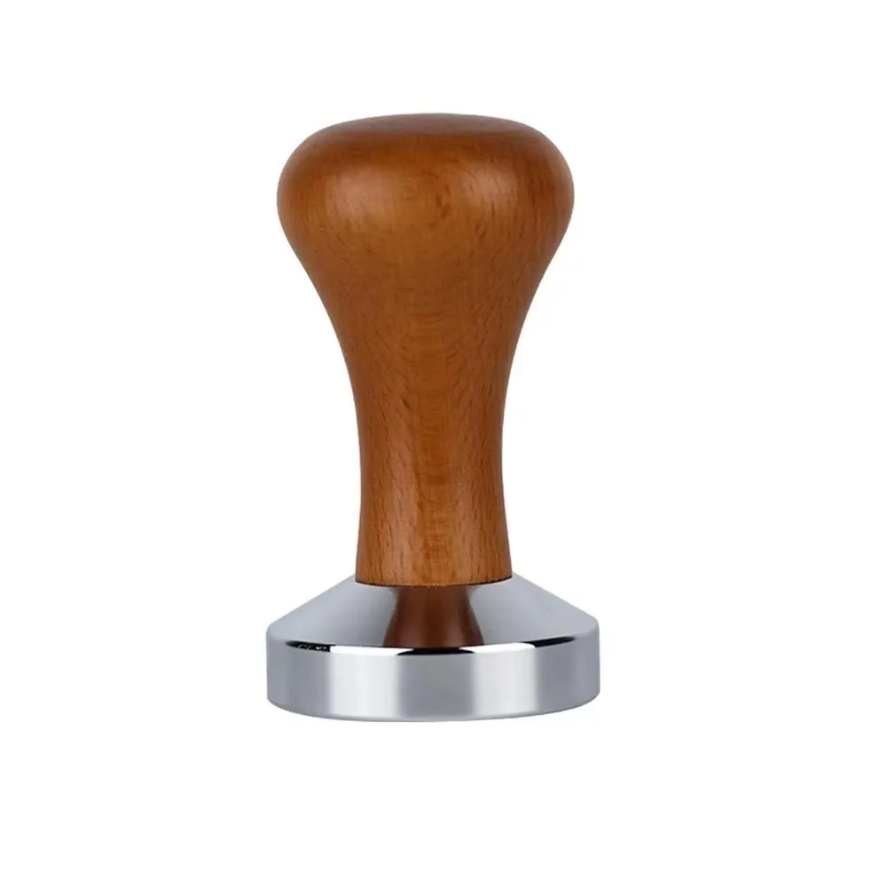 Hot Sale 201 Stainless Steel Coffee Tamper Beech Wood Barista Tamper Tools Espresso  with Beech Wooden Handle