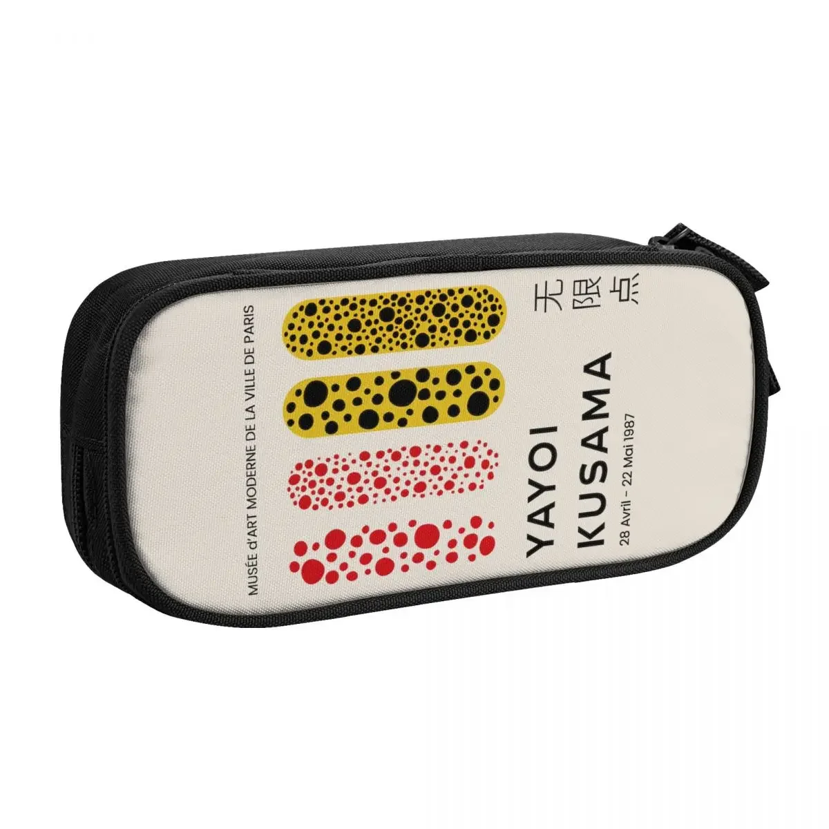 Custom Kawaii Yayoi Kusama Abstract Art Pencil Case for Girls Boys Large Storage Pen Box Bag School Supplies
