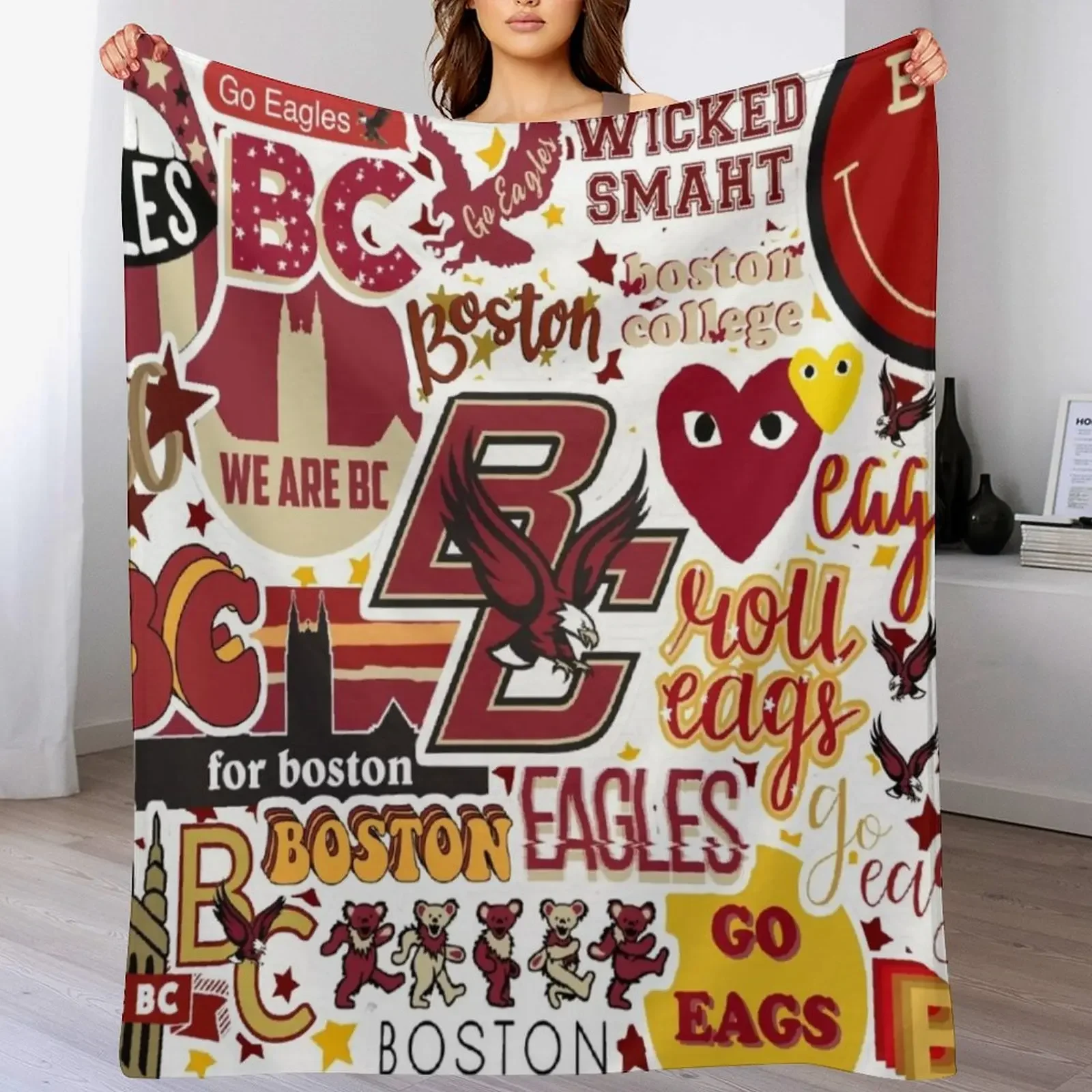 

BC Eags Throw Blanket Long Lasting Soft Plush Blanket for Daily Use