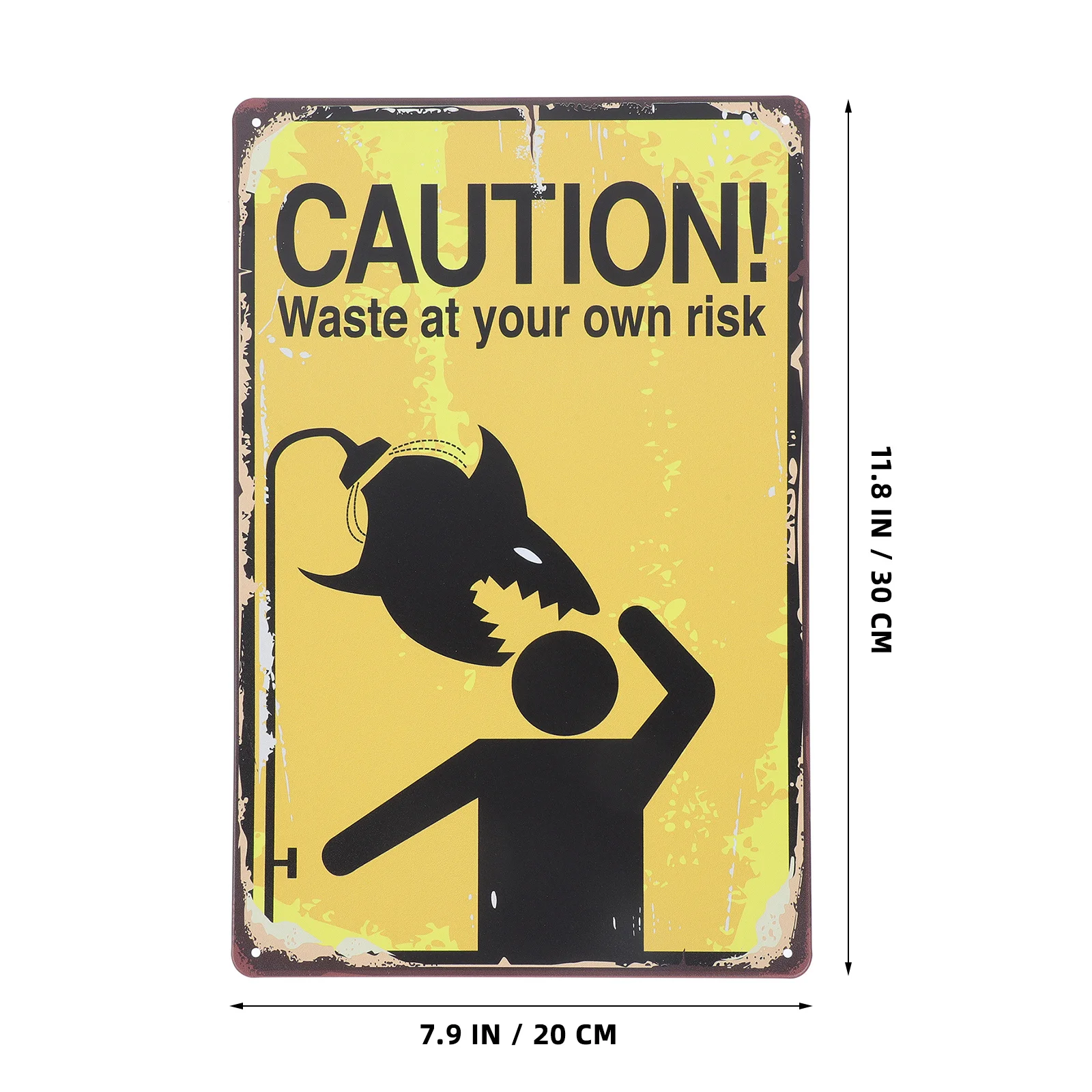Metal Safety Warning Sign Clear Caution Indication Durable Warning Sign Lightweight Convenient Safety Signs Security Signs