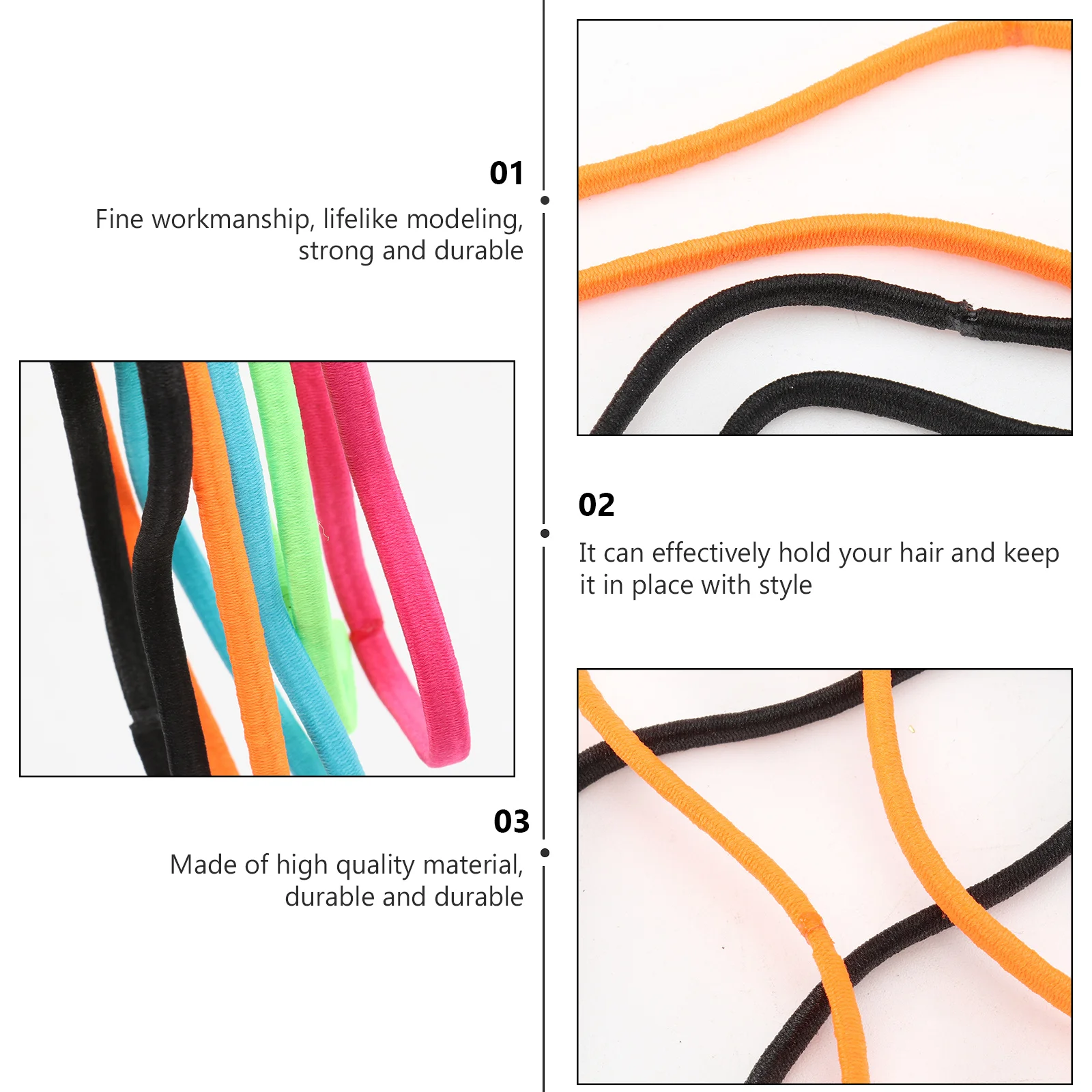 

12Pcs Anti-Slip Hair Band Yoga Headband Fine Hair Accessories for Women Girls Sport Running Golf Archery Lifting Weights Daily