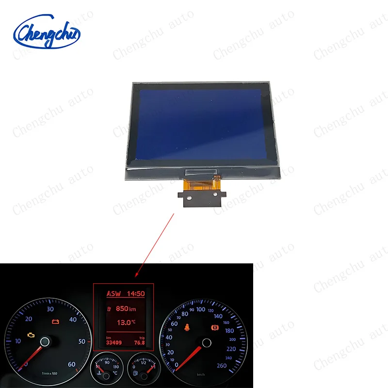 

LCD Display Instrument Cluster For VW Golf V MK5 Jetta Touran Passat EOS US Model VDO Dashboard Pixel Repair