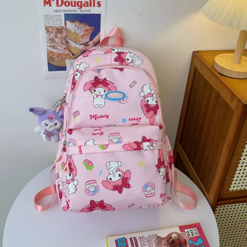 Новый школьный ранец Sanrio Hello Kitty для учеников мелодия милый мультяшный Большой Вместительный водонепроницаемый легкий нефритовый подвесной рюкзак для собак